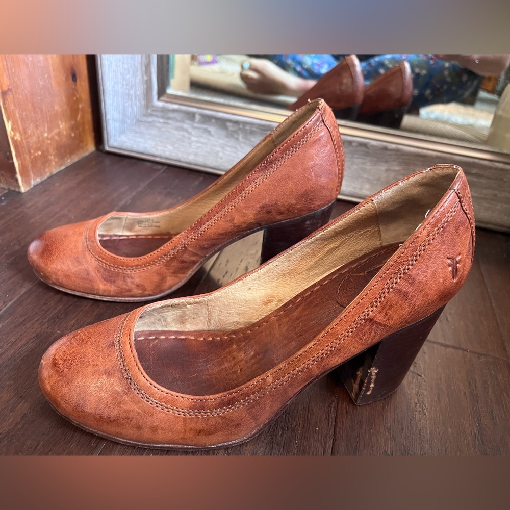 Frye Carson Leather Block Heels